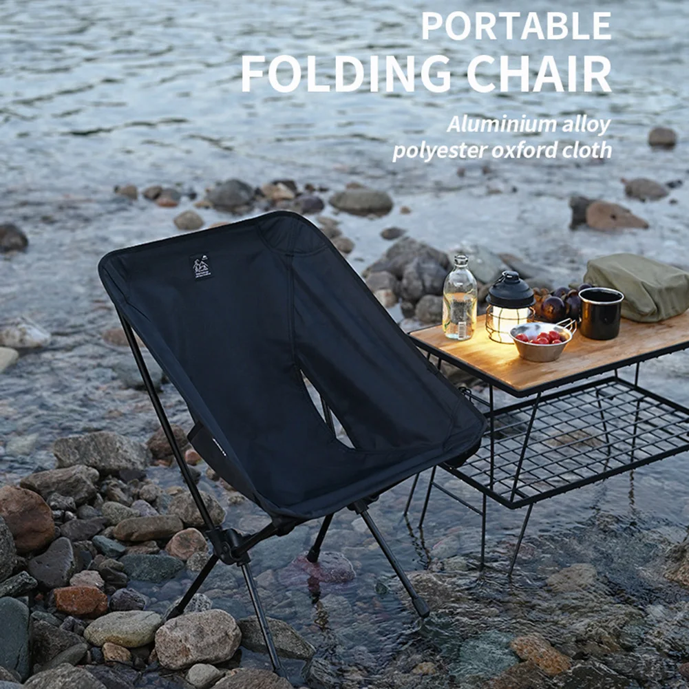 

ShineTrip Lightweight Portable Mini Folding Moon Chair Waterproof Oxford Cloth Backrest Chairs for Outdoor Travel Camp Furniture