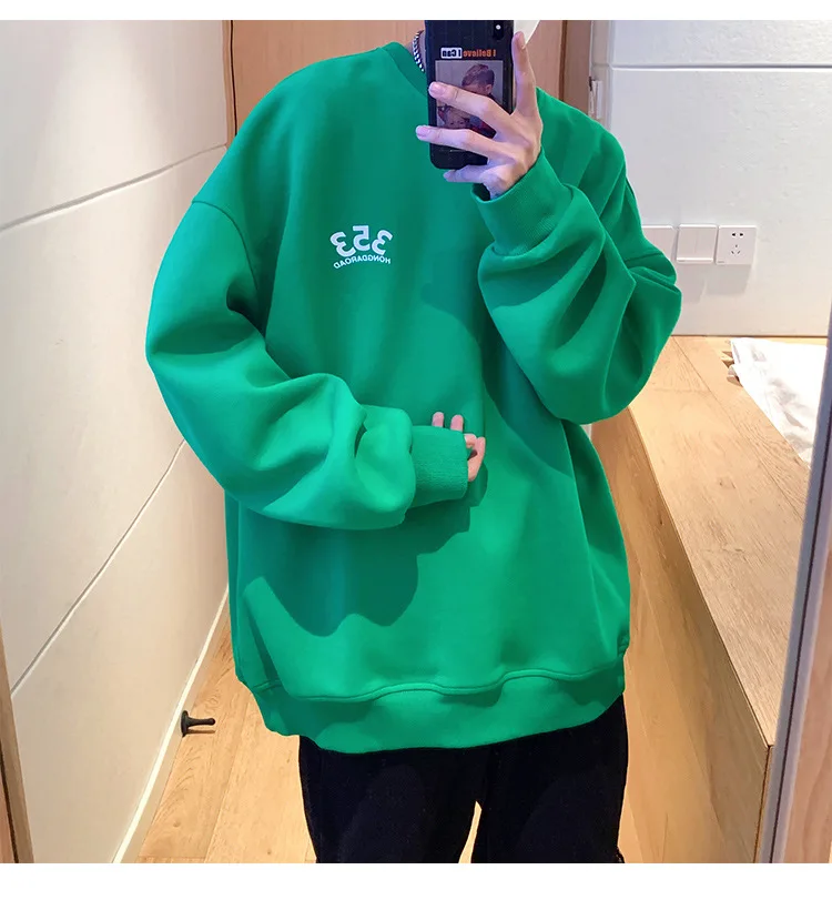 Толстовки большого размера 5XL мужские свитшоты в Корейском стиле весна 2022 Trendyol