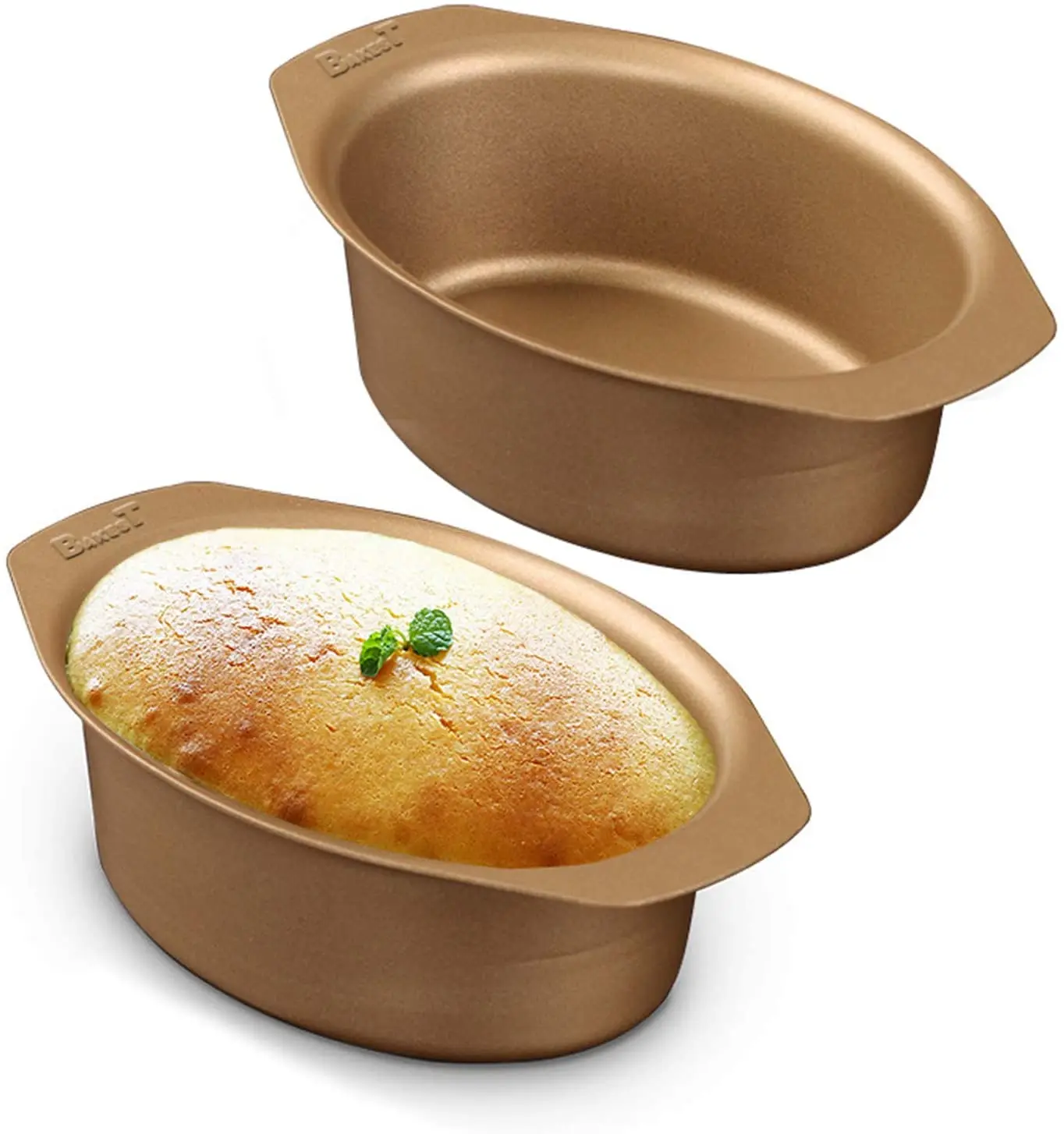 

2 pieces cheese bakeware pans oval shape nonstick carbon steell baking tray cake pop moulds bread loaf mold cheese cake tin cake