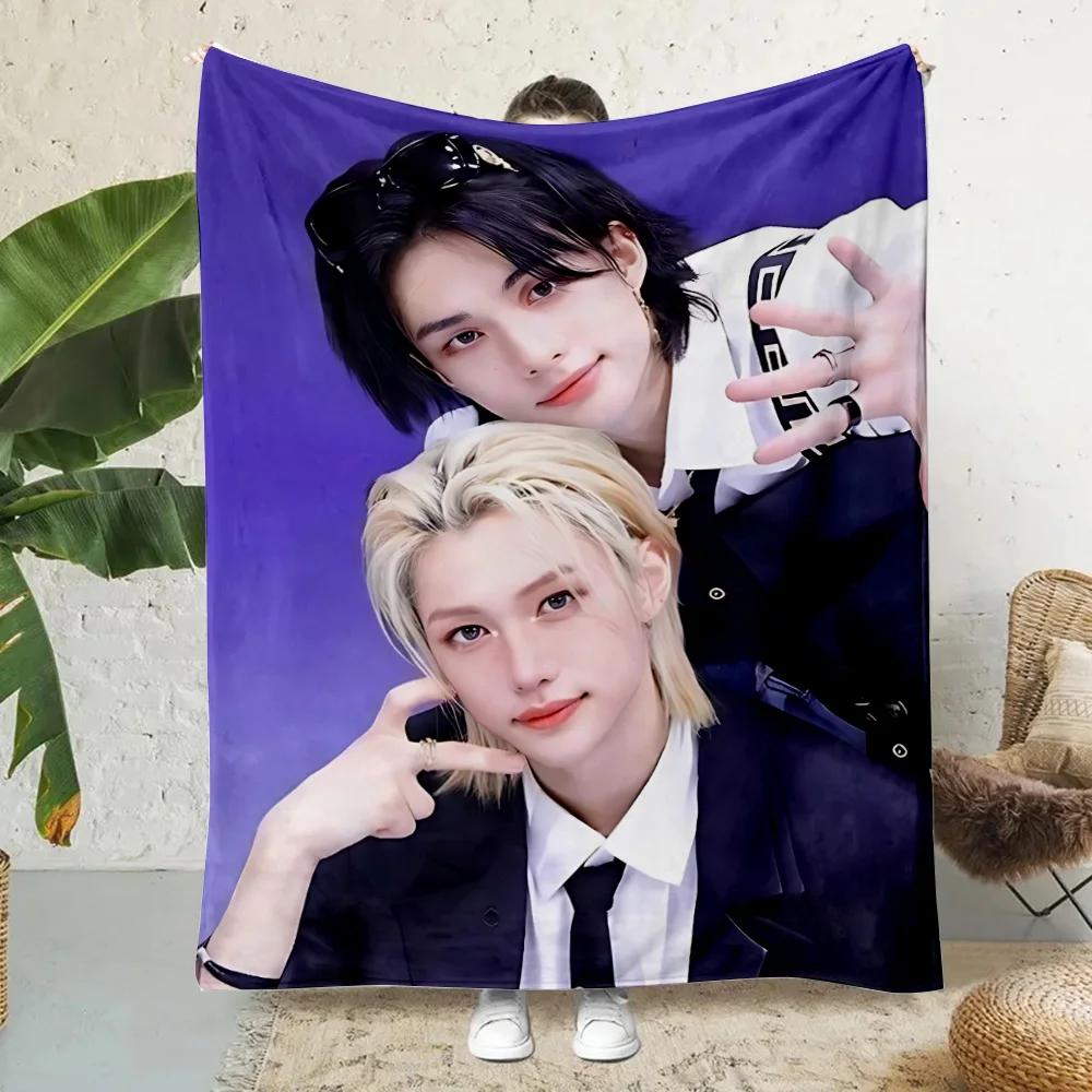 Корейское одеяло с принтом Kpop Team S-Stray Kids одеяла для пикника теплое мягкое и