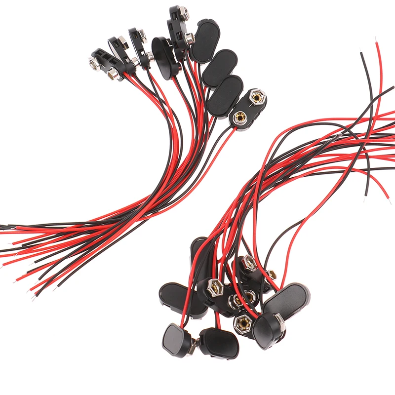 

10 шт., высококачественные защелкивающиеся соединители для батарей типа I/T, 9 В, оснастка для батарей, длиной 15 см