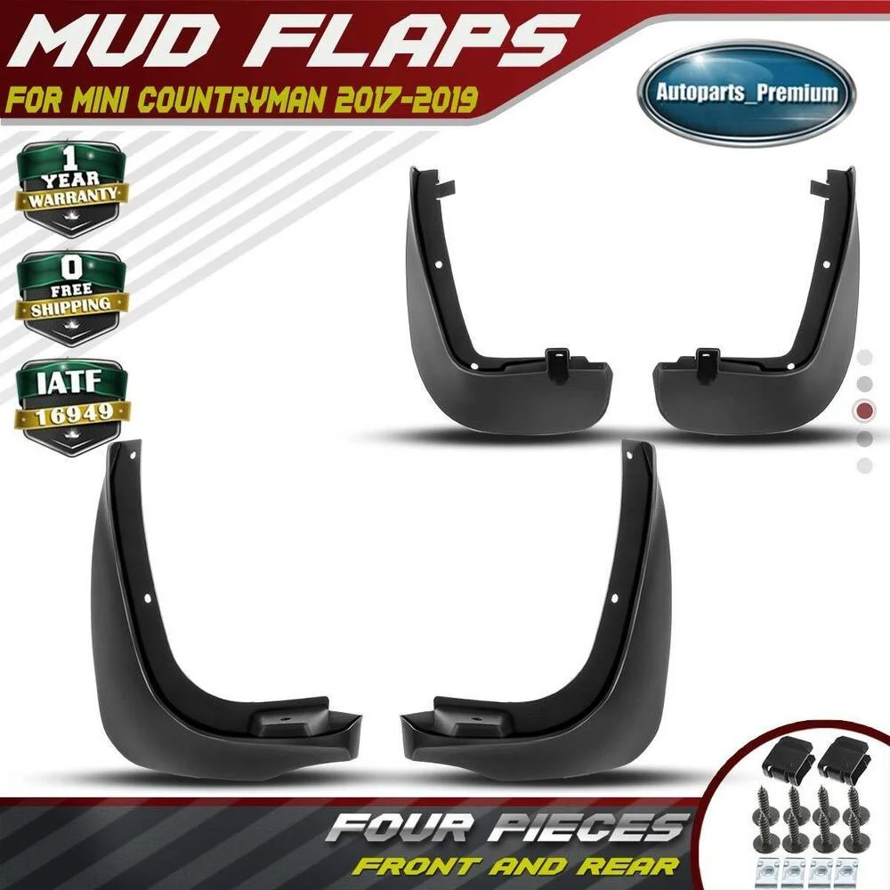 

4x Splash Guards Mud Flaps MudFlaps MudGuards for Mini Countryman F60 2017-2019