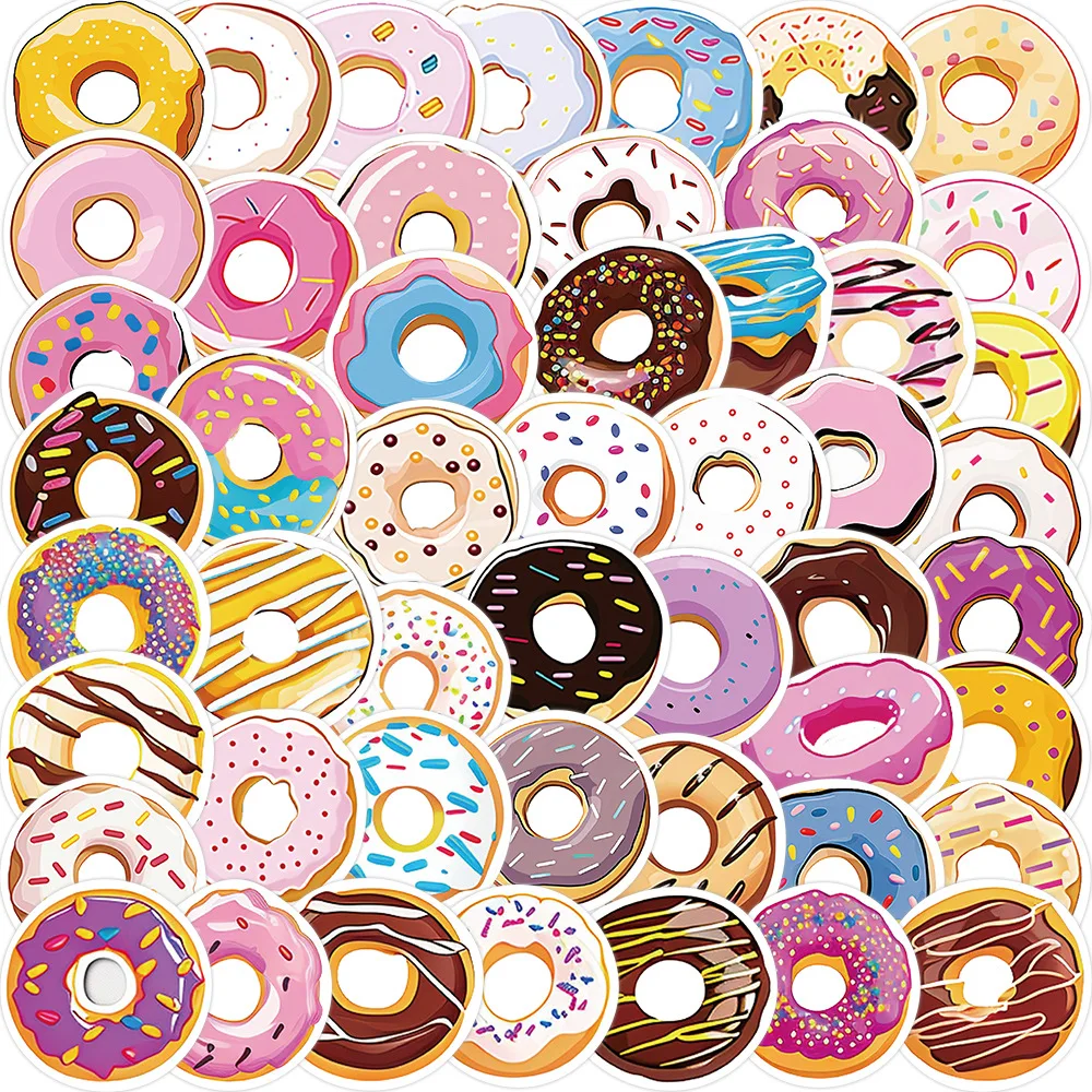 

10/50PCS Colorful Donuts Cartoon Graffiti Stickers Phone Guitar Laptop Notebook Suitcase Cup Waterproof Sticker Decals Kids Toys