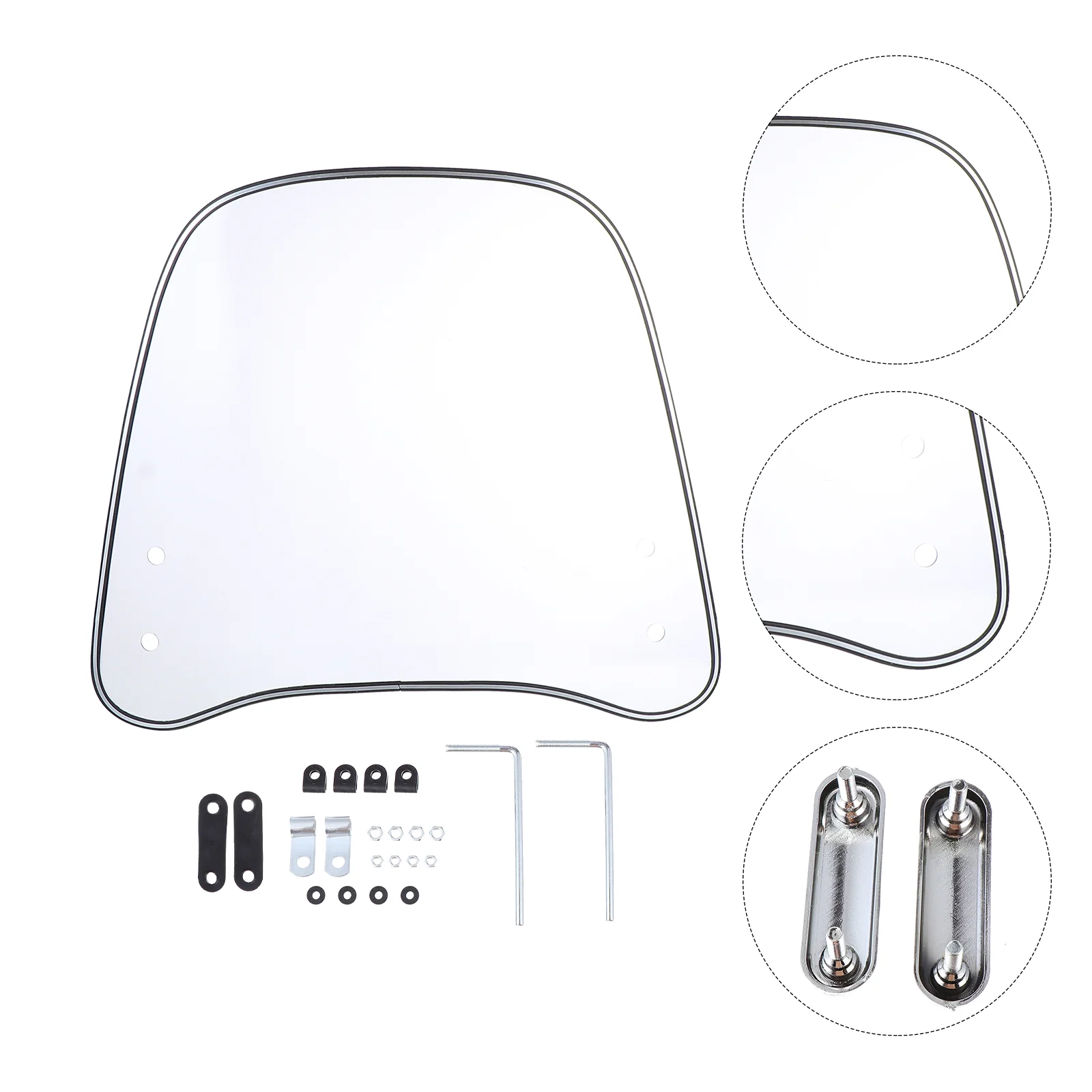 

Motorcycle Windshield Universal Windscreen Spoiler Windproof Protector Double Layer Deflector Glass Autocycle