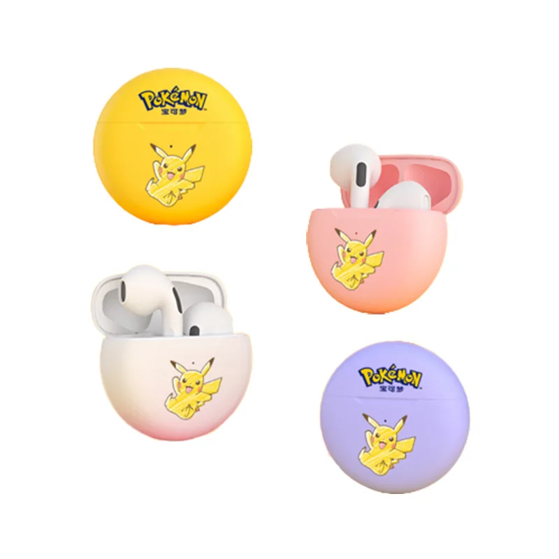 

Pokémon Pikachu Bluetooth Headphones Cute Cartoon Mini Portable 5.2TWS In-Ear Game Music Sports High Sound Quality Headphones