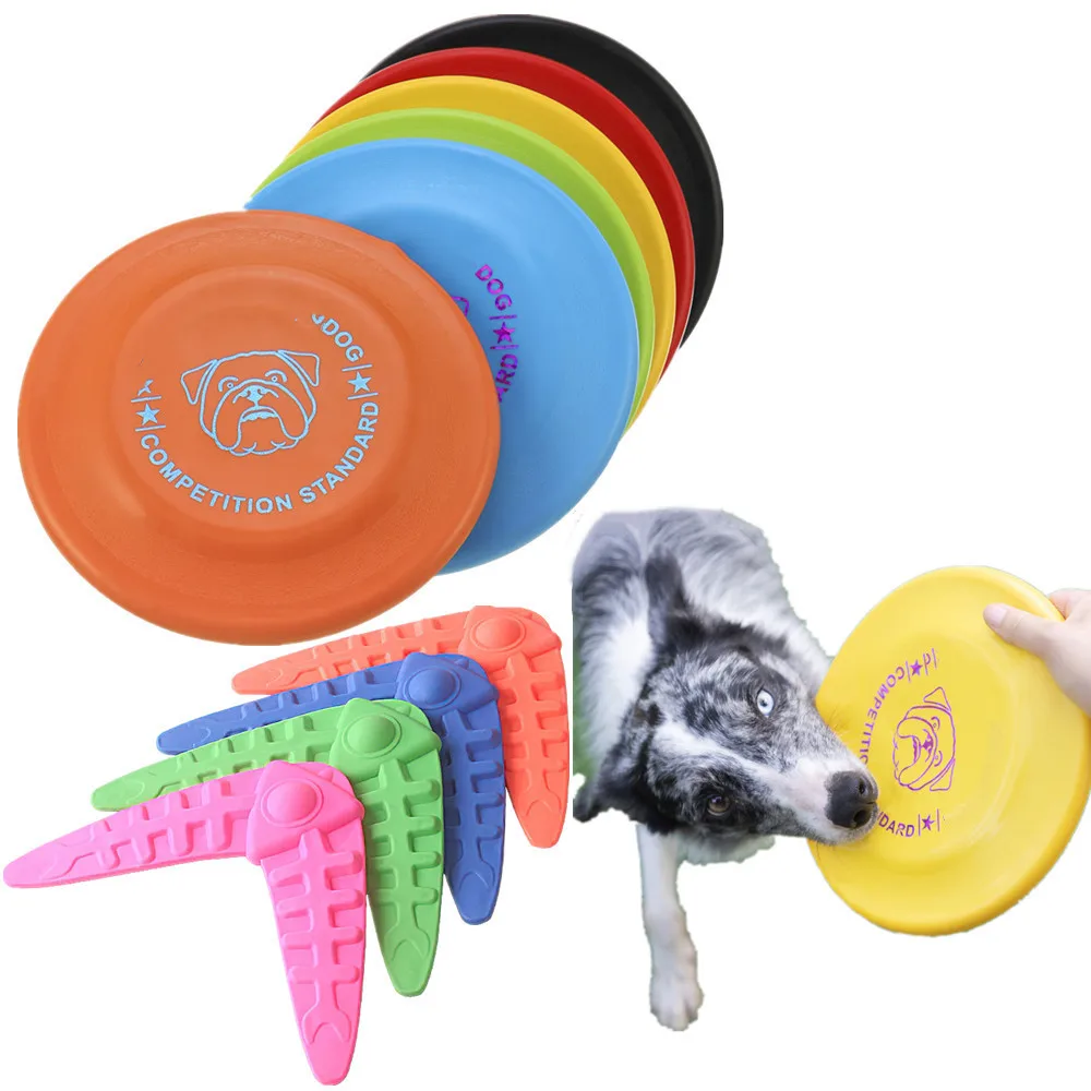 

1 шт., летающие диски для собак, резиновые игрушки для собак, обучающие товары, интерактивные, устойчивые к укусам, жевательные игрушки, силик...