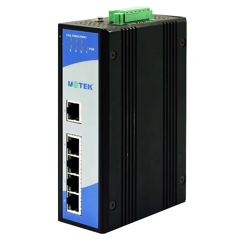 Рельсовый коммутатор UTEK Yutai рандомный порт 100 Мбит/с POE промышленный класс
