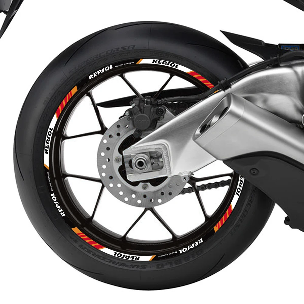 Светоотражающие Полоски для колес мотоцикла Honda HRC CBR KTM Yamaha KAWASAKI Repsol | Автомобили и