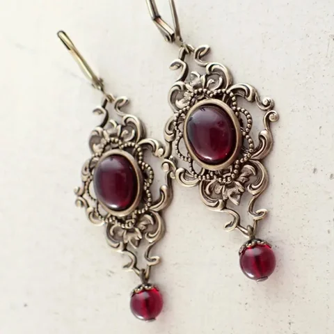 Серьги-капельки coconal винтажные античная бронза