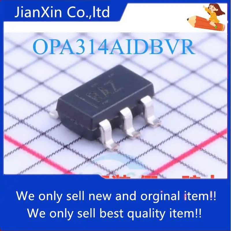 

10pcs 100% orginal new OPA314AIDBVR Operational Amplifier SOT23-5 Silkscreen RAZICOPA314AIDBVT