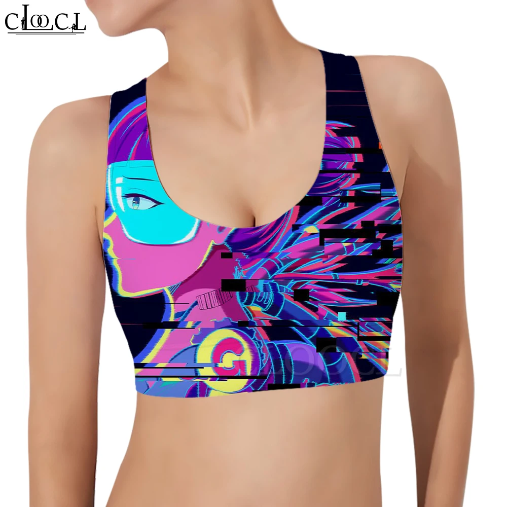 

Женский спортивный жилет CLOOCL в киберпанк-стиле, майка с 3D рисунком, женский бюстгальтер для йоги и фитнеса, Прямая поставка