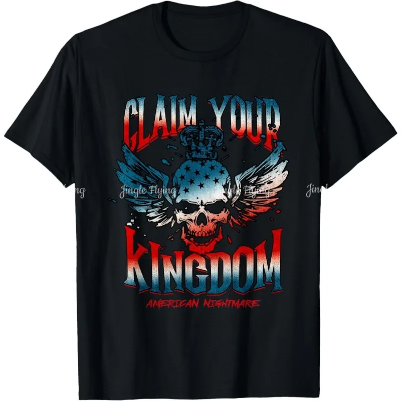 Футболка American Nightmares Love Wrestling Retro Claim Your Kingdoms черная хлопковая