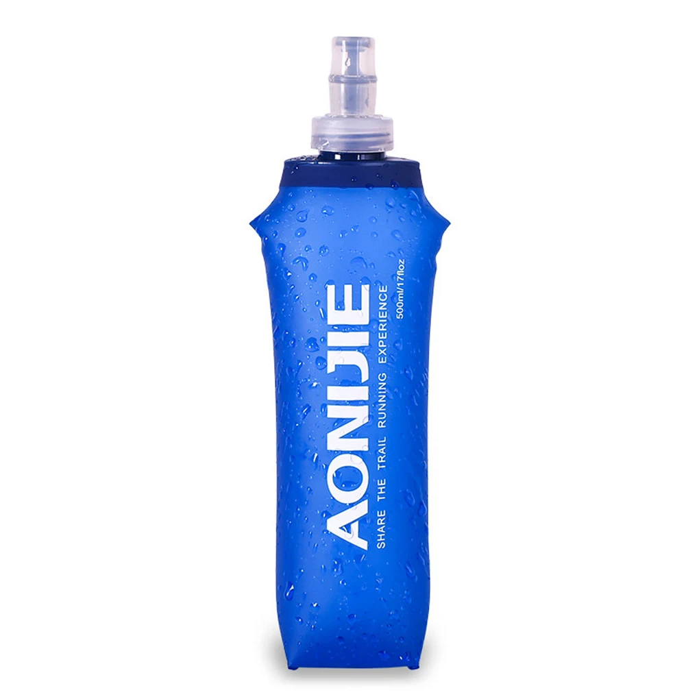 

AONIJIE Foldable Silicone Soft Flask Water Bottles Outdoor Camping Traveling Running Kettle Hydration Pack Bag Vest 250ML- 500ML