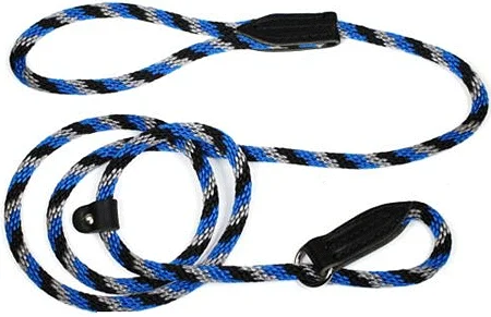 

LEATHER BROTHERS British Rope Slip Lead 6 Black Blue Silver