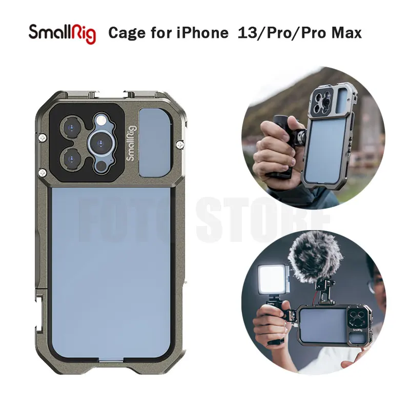 

SmallRig Mobile Video Phone Cage Handle Rig Side Handle for iPhone 13 Pro Max Protective Case Cage