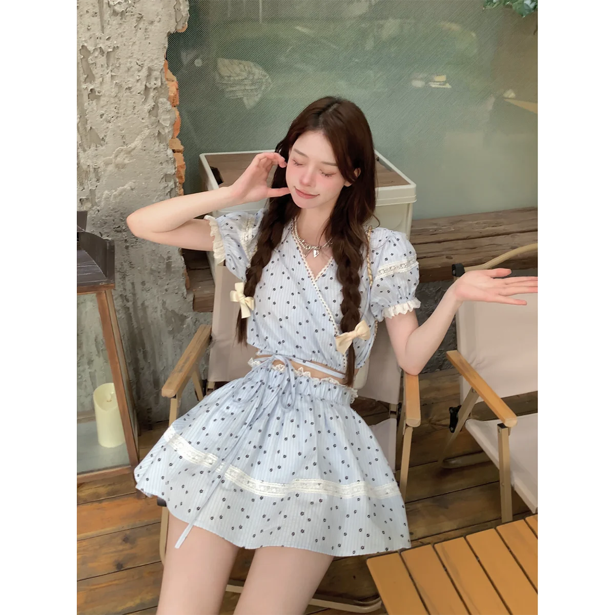 Женский цветочный костюм Theture лето 2024 Новое поступление популярное красивое