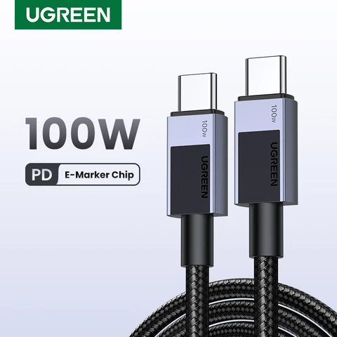 UGREEN USB C to USB Type C 100 Вт Быстрая зарядка для MacBook iPhone 17 16 15 iPad Samsung S25 Xiaomi PD Быстрая зарядка 100 Вт 5А USB C