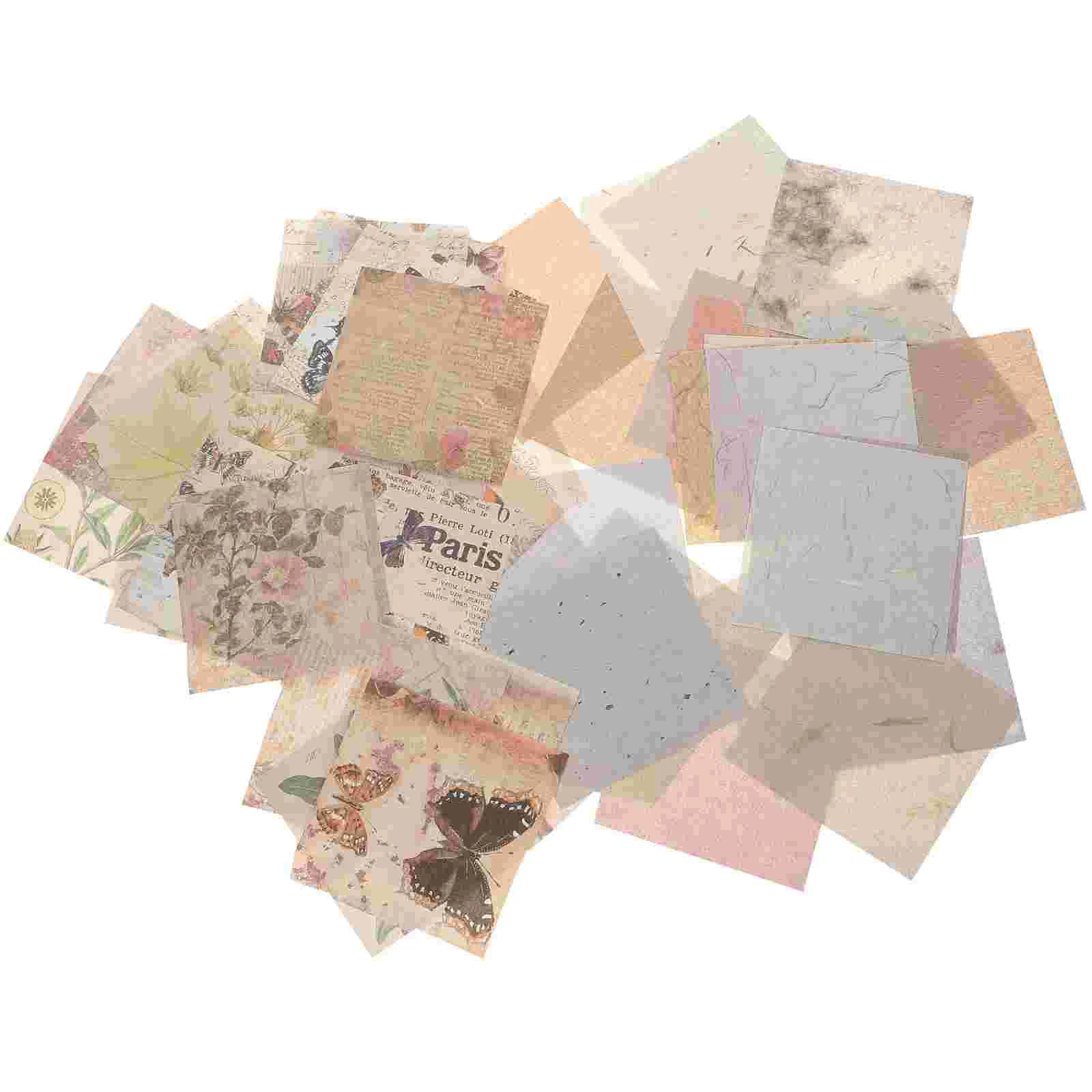 

200 Sheets Pocket Backing Paper Craft Vintage Journaling Scrapbook DIY Stickers Laptop Notebook Aesthetic Material