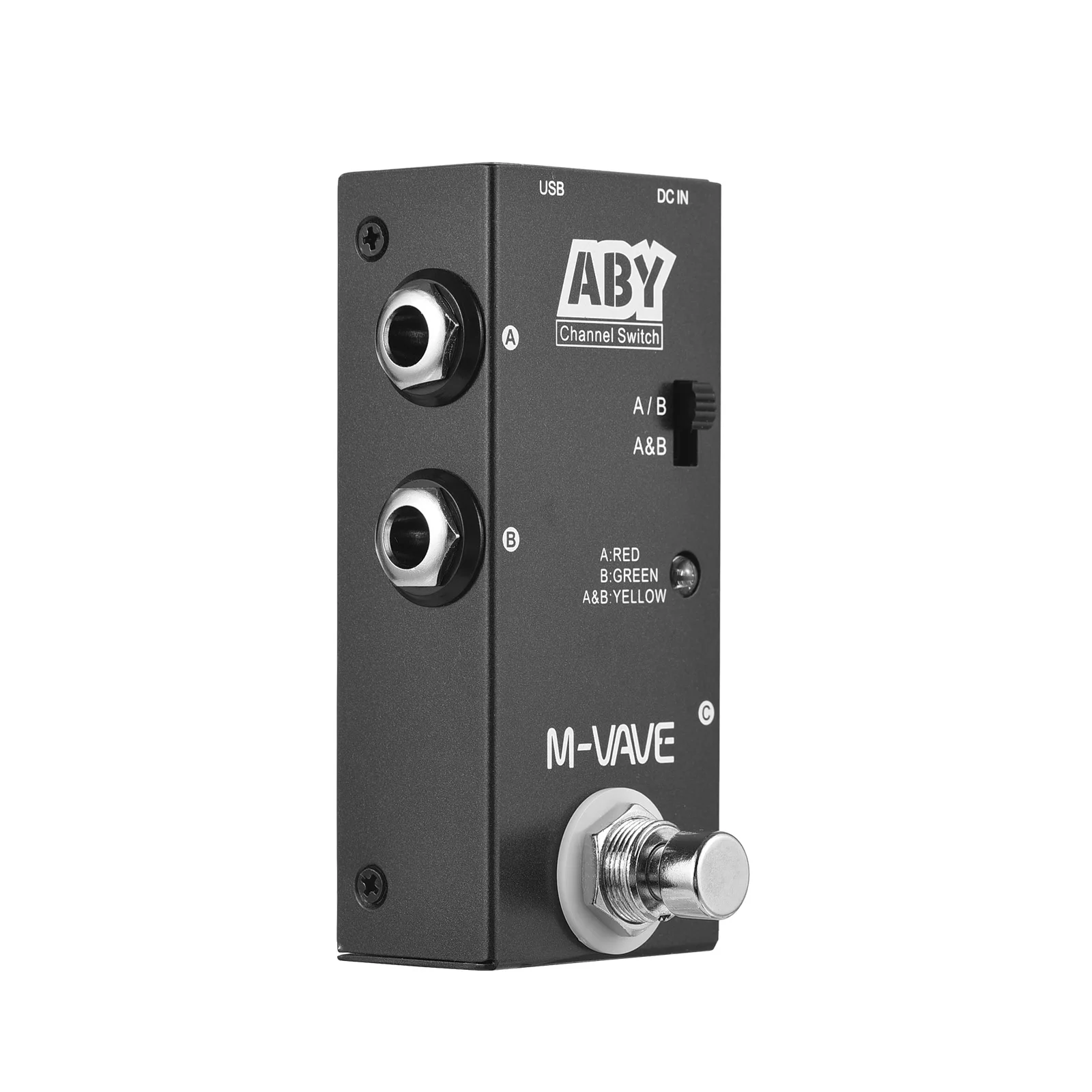M-VAVE ABY Line Selector AB Switch Мини-гитарная педаль эффектов True Bypass Гитарная бас-педаль Box -