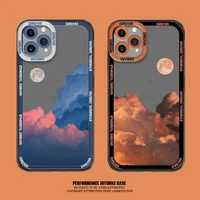 ins sunset clouds suitable for iphone 13 mobile phone case apple 12 protective case 11 packs xs soft case xsmax female