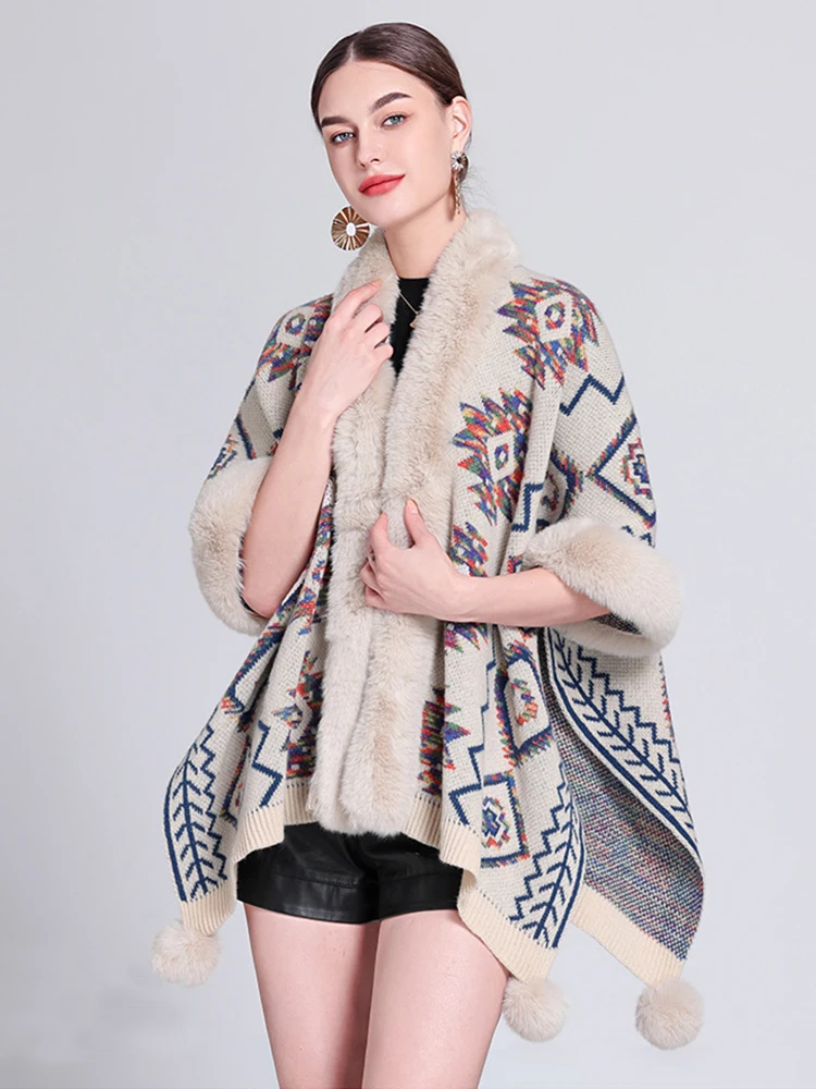 

New Fashion Winter Vintage Scarf Women Ladies Layers Poncho Cardigan Warm Femme Scarve Capa Para Mujer Pashmina Cloak Wrap Shawl