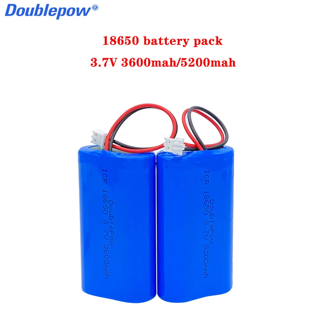 

Real capacity 3.7V 18650 lithium battery 3600/5200mAh rechargeable battery pack loudspeaker speaker with protection board