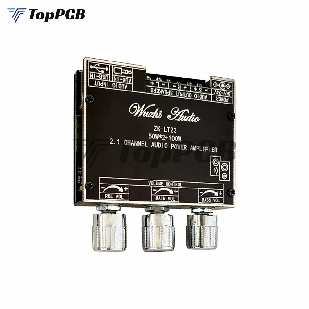 TWS-усилитель мощности Wuzhi Audio APP 50 Вт + 100 2 1 каналов Bluetooth 5