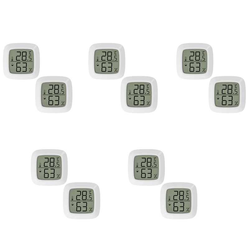 

10 шт., мини-Термометр-Гигрометр с ЖК-дисплеем и термометром для дома, офиса, холодильника