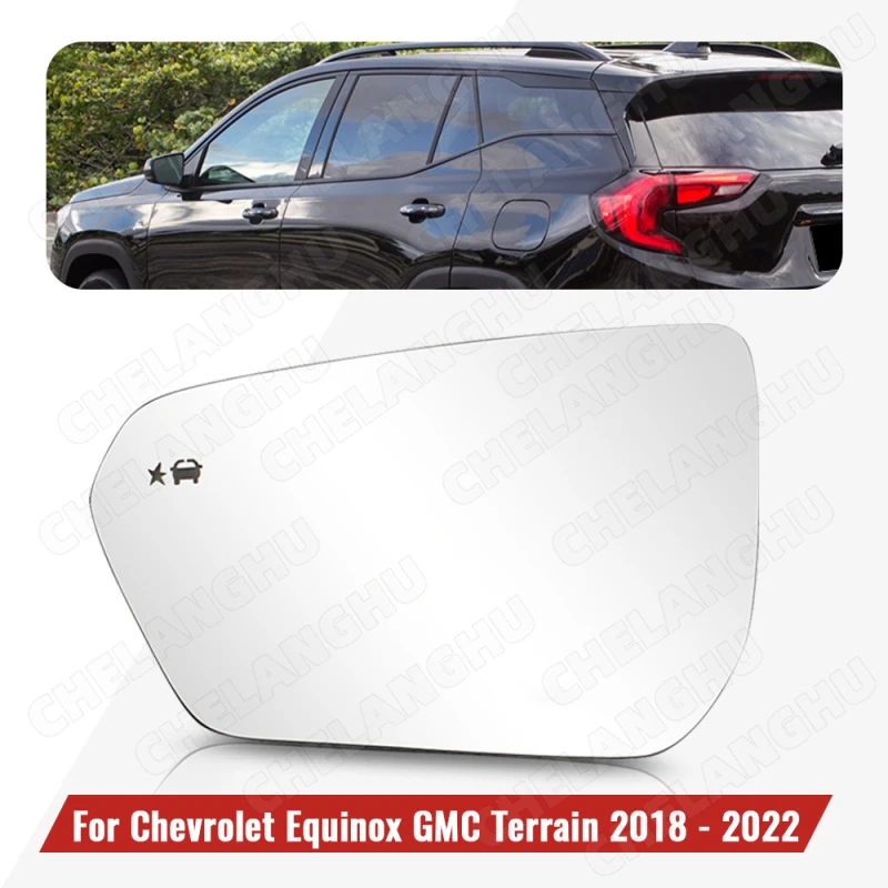 

1 шт. левая боковая линза для Chevrolet Equinox или GMC Terrain 2018 2019 2020 2021 2022 линза зеркала заднего вида с подогревом 23406428