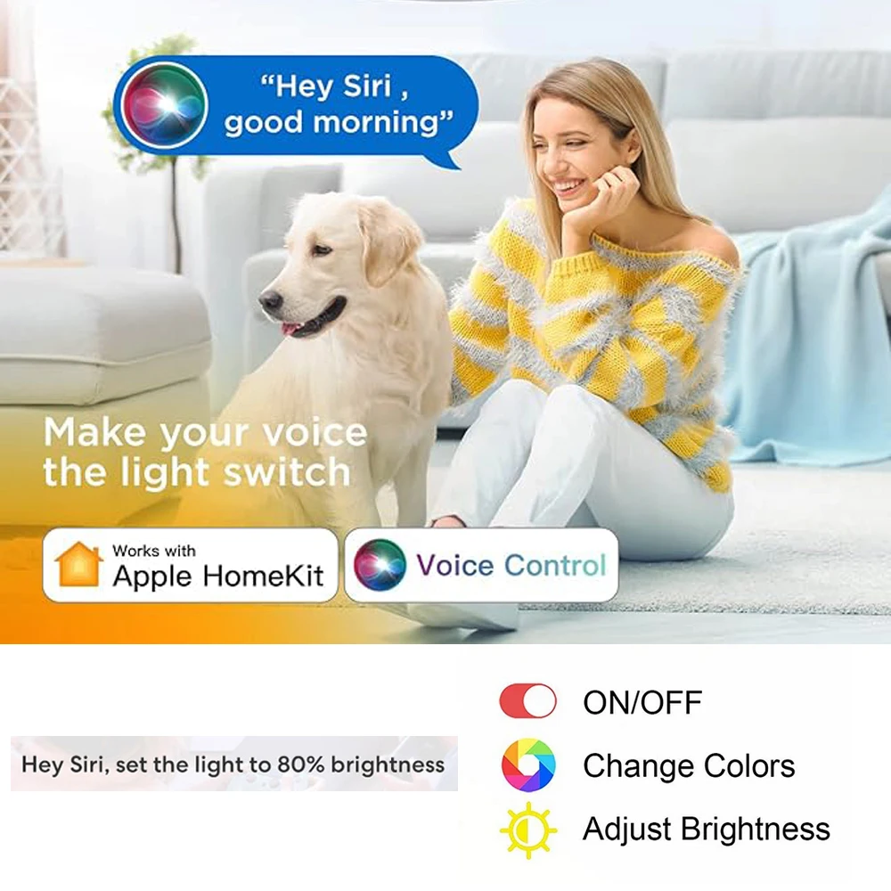Фото Homekit WiFi Неоновые светодиодные ленты RGB 1 м 2 м 3 м 5 м 12 В Гибкая лампа с регулируемой яркостью Декор комнаты RF Пульт дистанционного управления Siri Голосовое управление №2