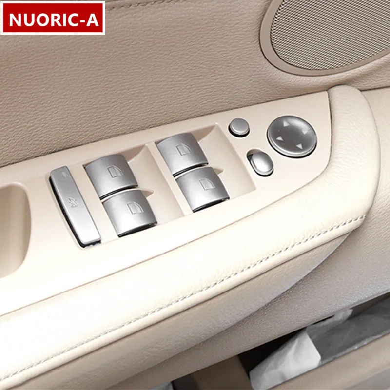 

Door Armrest Window Glass Lifting Buttons Decoration Trim For BMW 3 5 series E90 E60 E70 E71 E84 X5 X6 X1 Car Interior Acceories