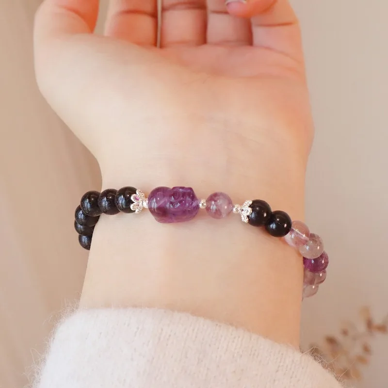 Minar винтажные прозрачные фиолетовые черные контрастные кристаллы из