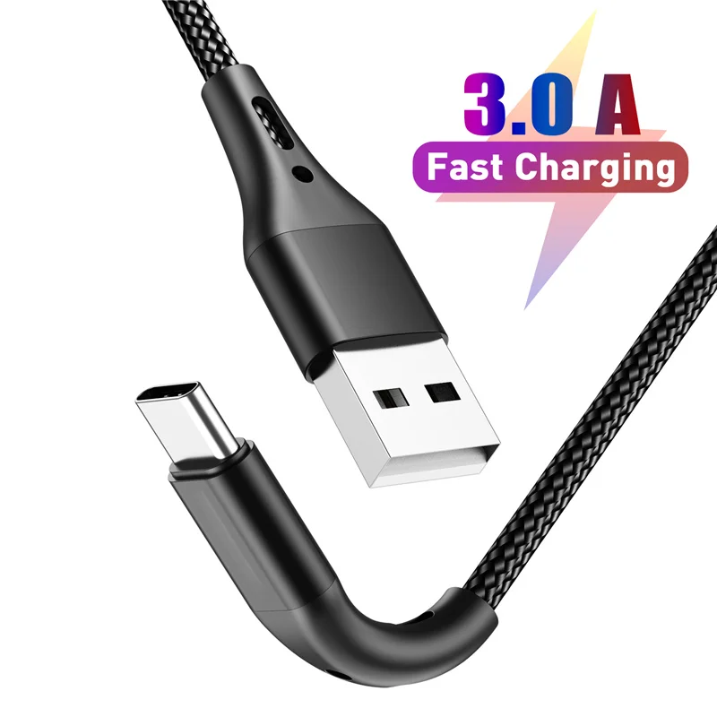 

3A USB Type C Data Cable For Samsung S20 S10 S Xiaomi Mi 11 Type C Cable USB C Charger Fast Charging Mobile Phone Chargers