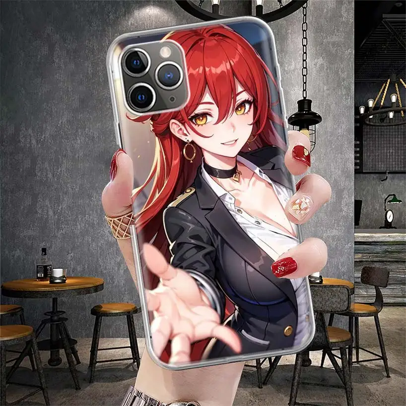Фото Мягкий чехол для телефона Honkai Star Rail Himeko для iPhone 11, 17 Air, 17E, 16E, 16 Pro Max, 15+, 14 Plus, 13, 12, Apple 7, SE, 8, Fundas Coque 11 №5