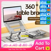 MC 652 Laptop Stand Aluminium Alloy Foldable Tablet Rotale Stand Macbook Laptop Portable Fold Holder Cooling Bracket Support