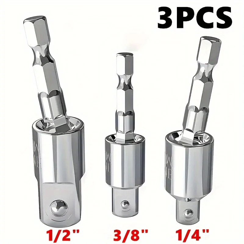 

Шестигранный ключ-переходник 1/2" 3/8" 1/4", регулируемая ручка