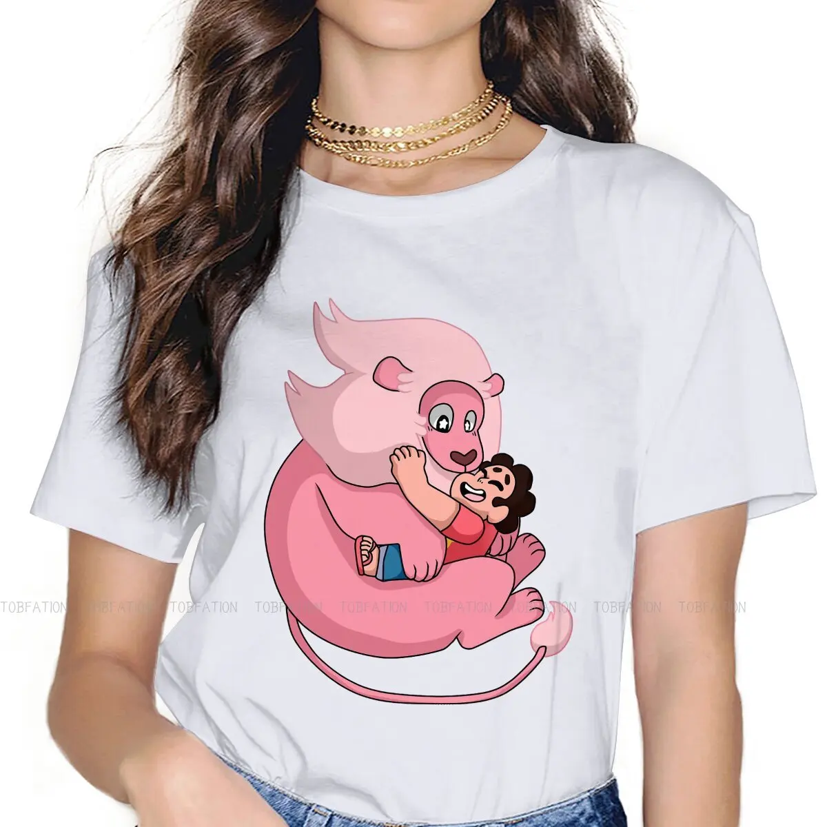 

Blink If You Love Me Women Clothing Steven Universe American Funny Cartoon Female Tshirts Loose Tops Tee Kawaii Girl Streetwear