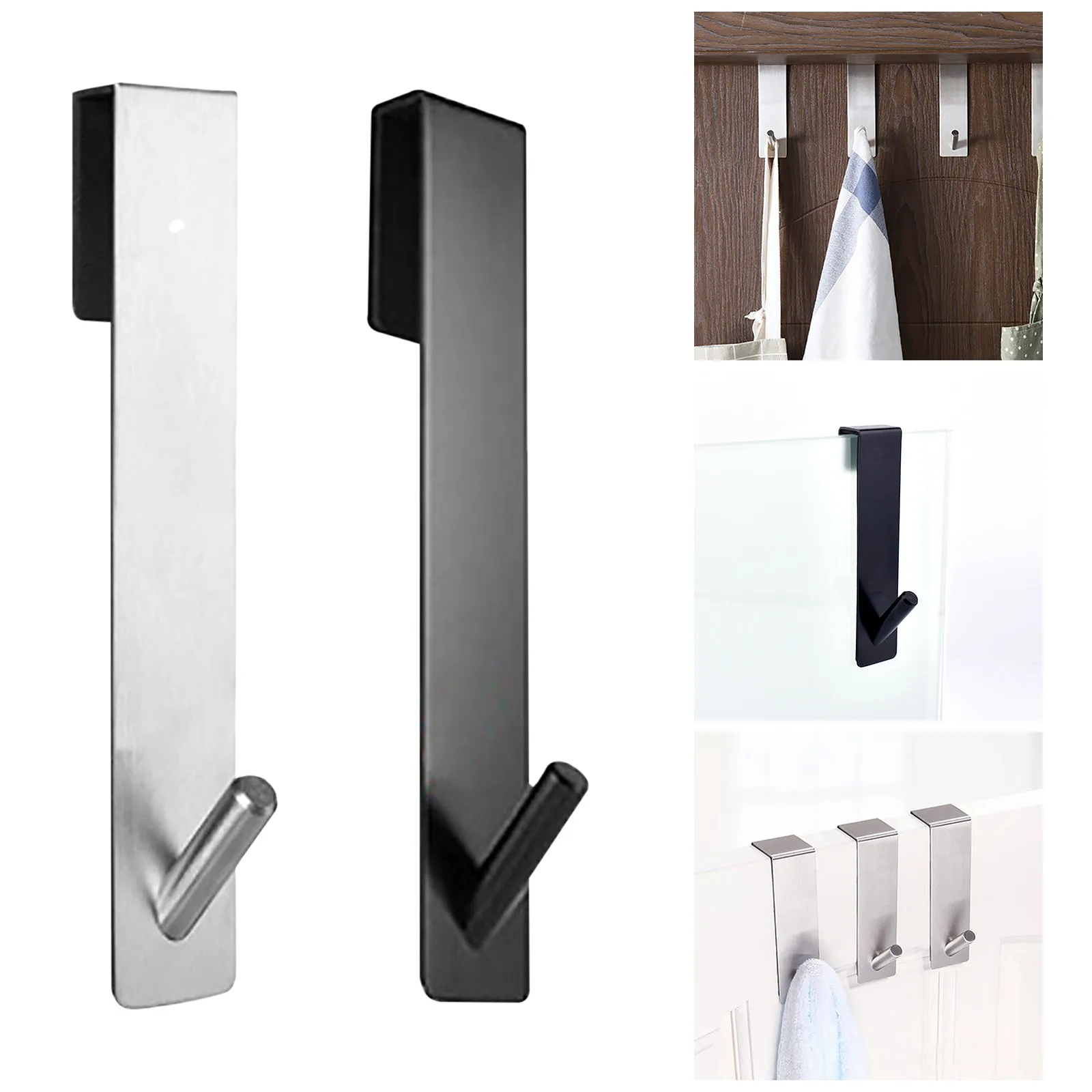 

Clothesline Hooks Shower Towel Hooks2PC Shower Frameless (7-Inch) Door Glass Over Door For Bathroom Hooks Hooks Wreath Bag