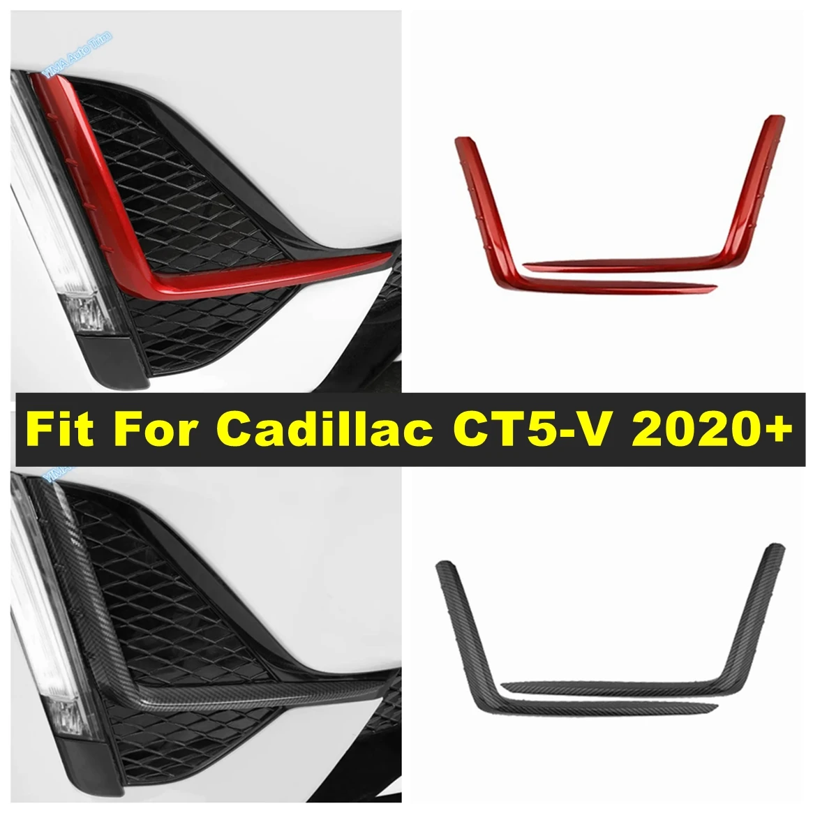 Передние противотуманные фары крышка для бровей век накладка лампа Cadillac CT5-V 2020 2021