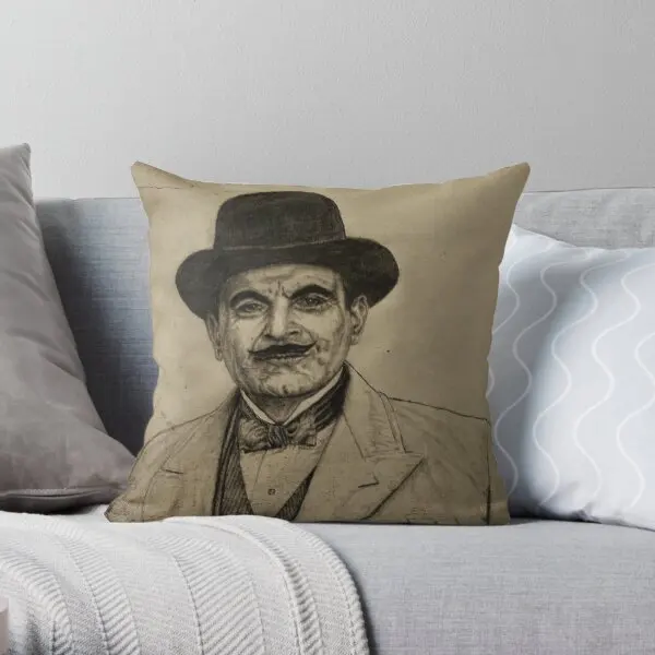 

Hercule Poirot David Suchet Printing Throw Pillow Cover Comfort Car Waist Case Cushion Home Bedroom Office Pillows not include