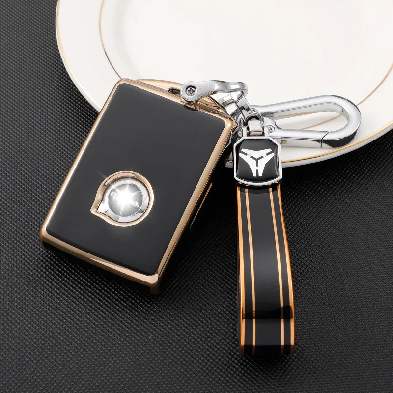 

For Volvo XC40 XC60 S90 XC90 V90 S60 S60LT5 T6 T8 V60 TPU Remote Car Key Case Cover Shell Keychain Fob Car Accessories