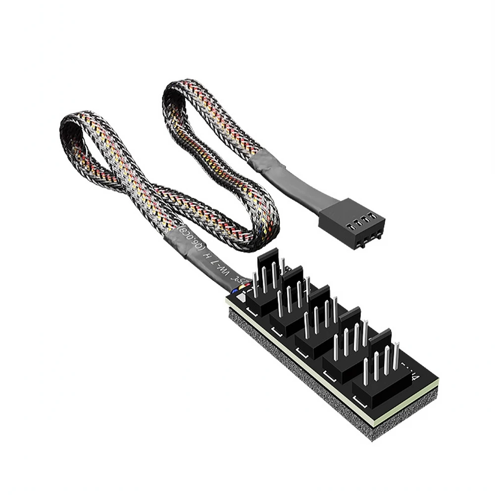 

1 to 5 4-Pin PWM Fan Hub Splitter Adapter CPU Cooler Fan Computer PC Case Chassis Cooling Fan Power Extension Cable 33.5cm