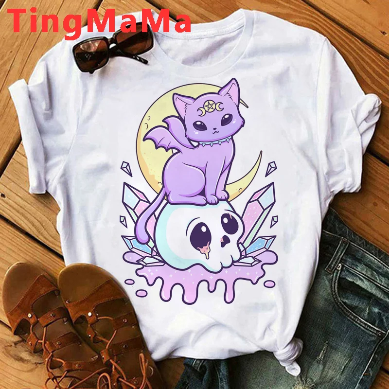 

Pastel Goth t-shirts men comic streetwear top man Japanese 2000s clothing
