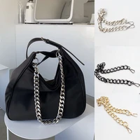 3060100cm replacement bag strap thick aluminum chain belt for bags diy silver golden handbag handle hardware bag accessories