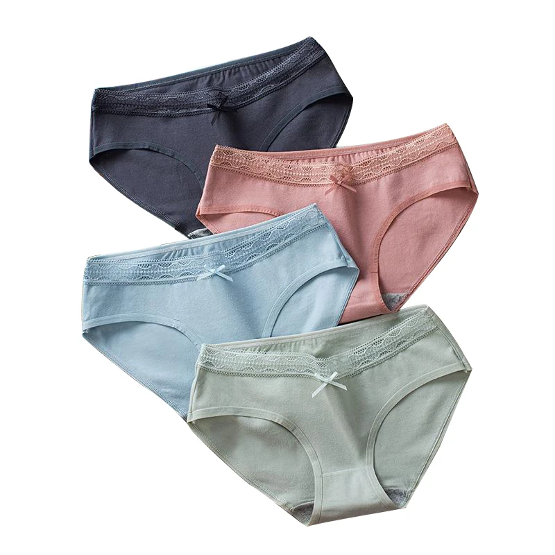 

Женское хлопковое нижнее белье, сексуальные кружевные трусики с заниженной талией, мягкие женские бесшовные дышащие женские трусики-XXL