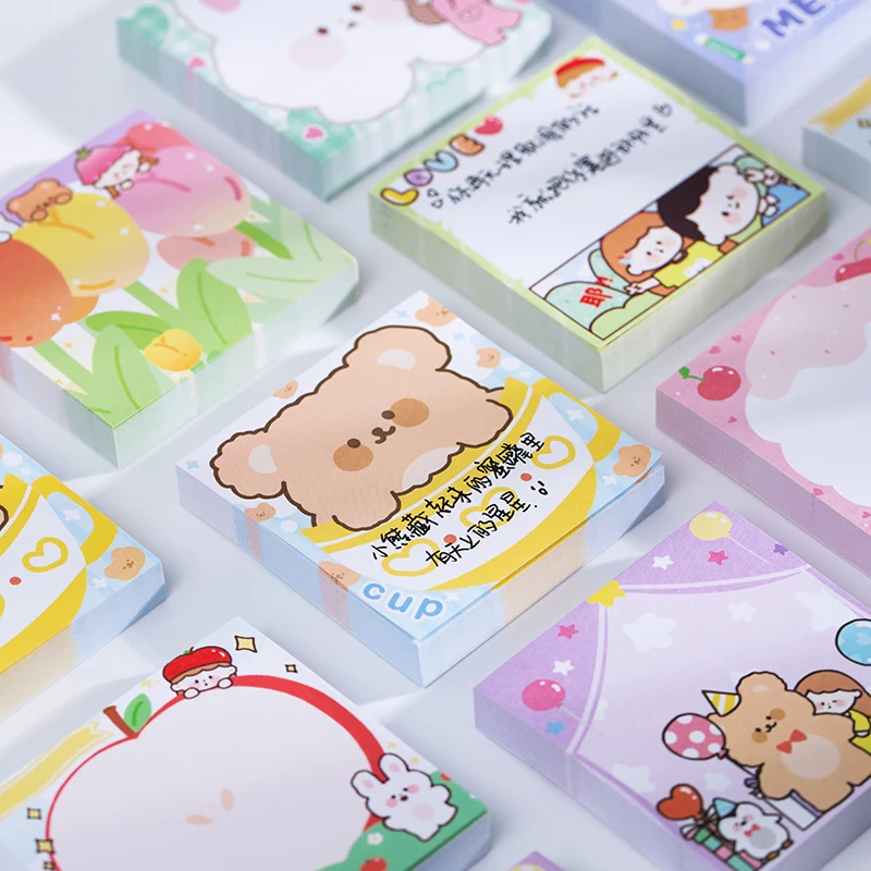 

30PACK sticky note Sweet tea telegram series hand-painted cartoon cute hand account message notes N times stickers