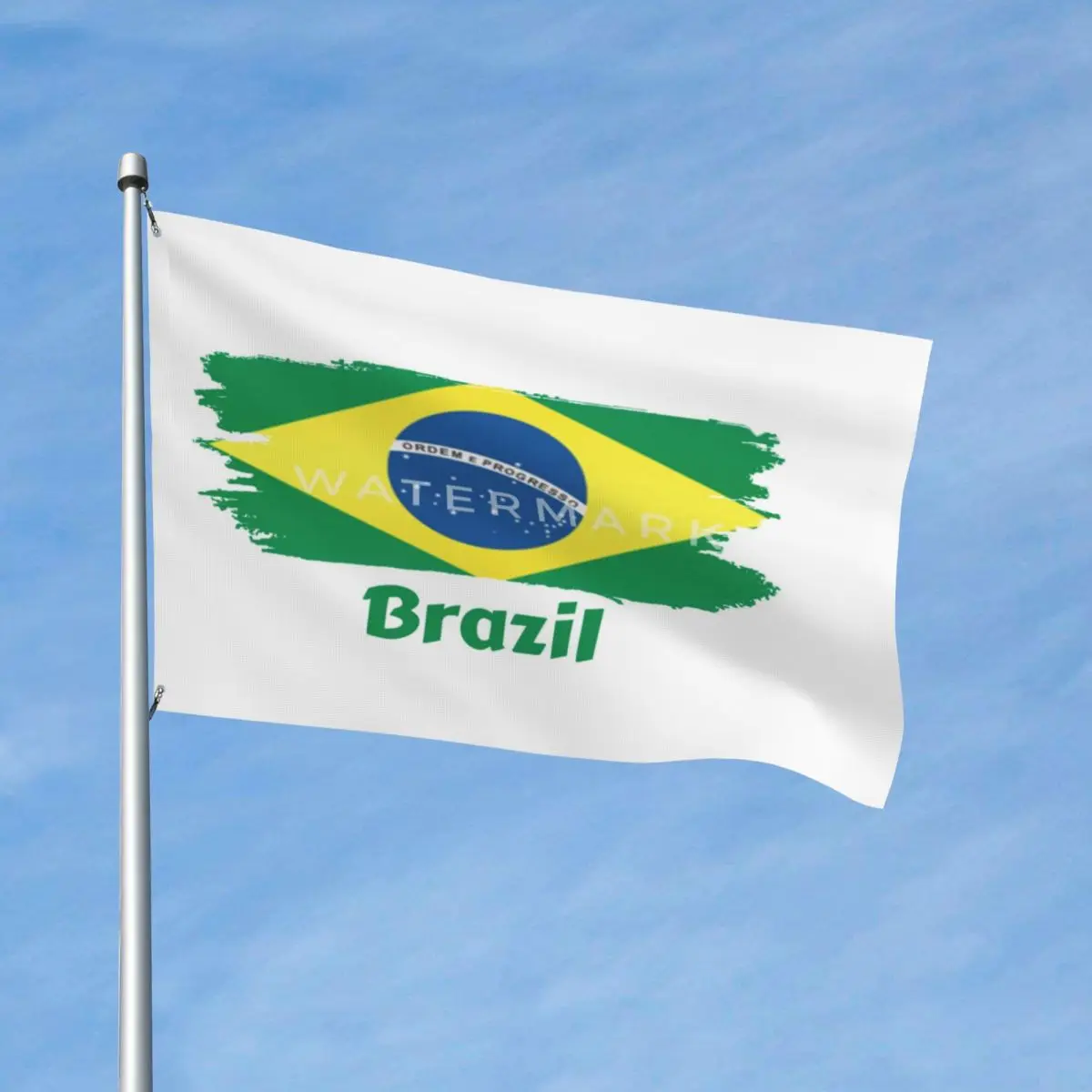 

Бразильский флаг с текстом декор с флагами, винтажные с металлическими Люверсами, устойчивые к выцветанию, легкие, изящные