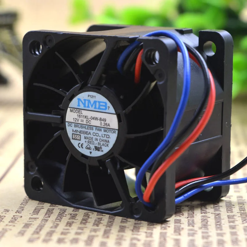 

New CPU Cooling Fan For NMB 1611KL-04W-B49 4CM 12V 4028 0.26A 3 Wires Server Cooler Fan 40x40x28mm