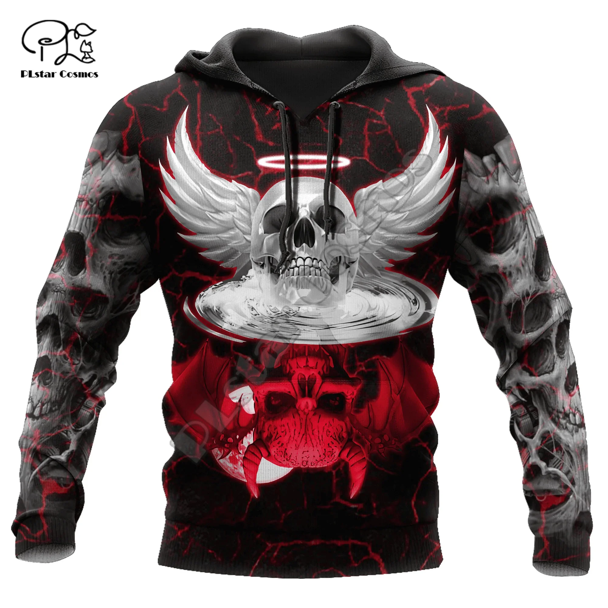 

Custom Name Reaper Ghost Gothic Skull Satan Baphomet Devil Tattoo 3DPrint Pullover Harajuku Streetwear Casual Funny Hoodies 15X