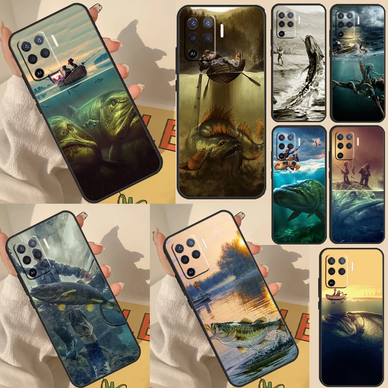 

Чехол Fish Fishing для OPPO Find X5 X3 Pro A5 A9 A31 A53 A53S A54 A74 A94 A15 A16 A52 A72 A83 A91 A93